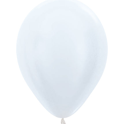 Ballonnen Pearl White 25cm 100st