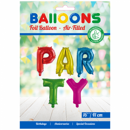 Ballonnen Letter Set Party Gekleurd 41cm