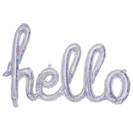 Folie Ballon Hello Holografisch 72cm