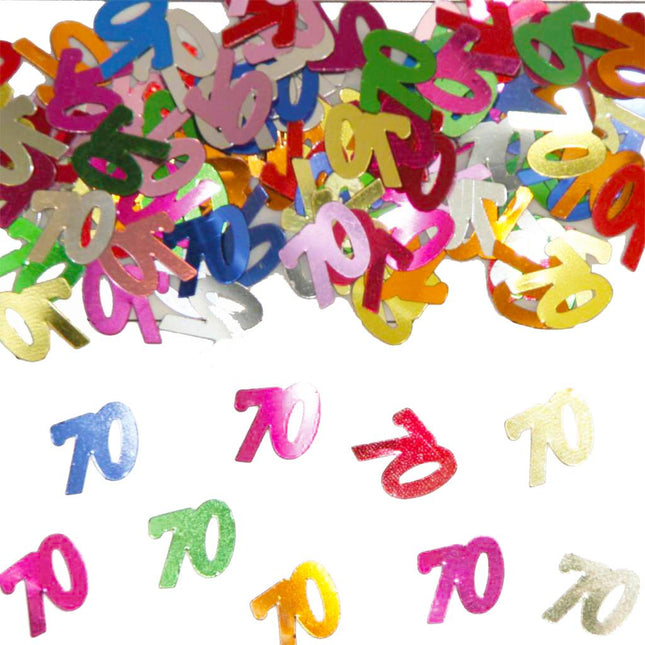 Tafelconfetti 70 Jaar 1cm 600st