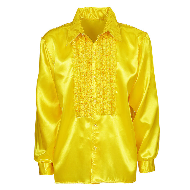 Disco 70S Blouse Geel Heren