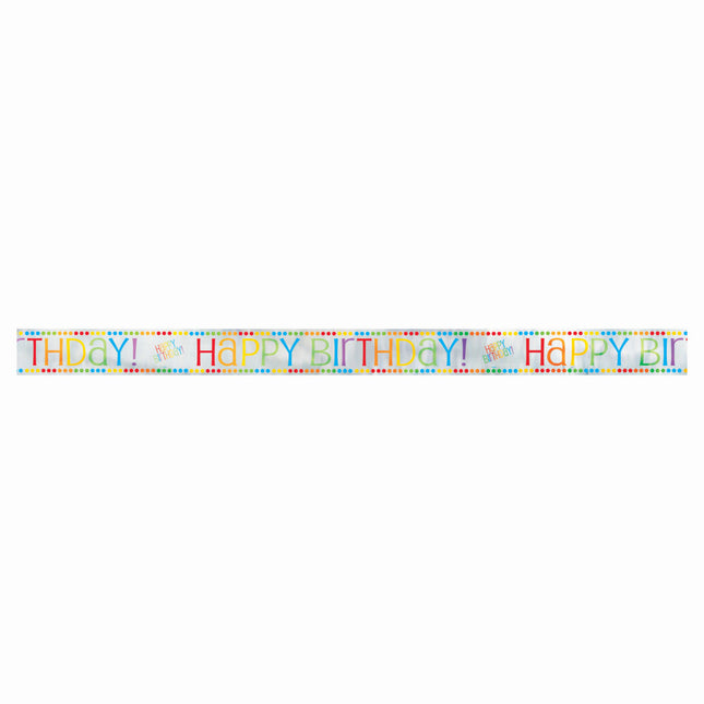 Banner Happy Birthday Regenboog 3,65m