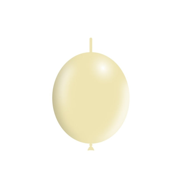 Ivoorkleurige Knoopballonnen 30cm 50st