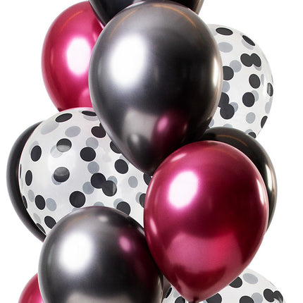 Zwarte Ballonnen Set 30cm 12st