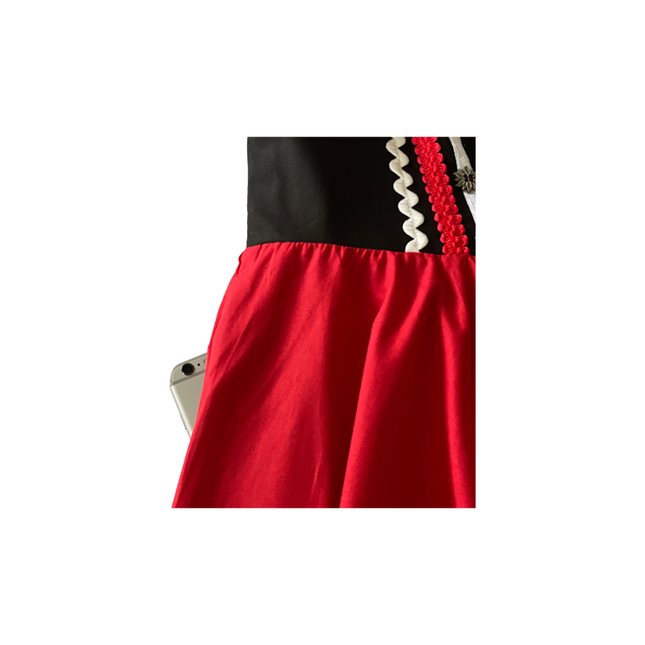 Oktoberfest Dirndl Jurk Oktoberfest Rood Wit Dames 2 Delig