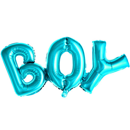 Letterballon Set Boy Blauw Leeg 67cm