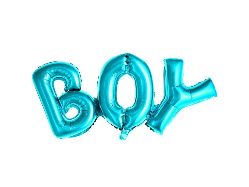 Letterballon Set Boy Blauw Leeg 67cm