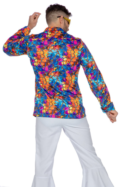 Disco Shirt Jaren 70 Gekleurd