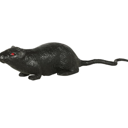 Halloween Rat Zwart 15cm