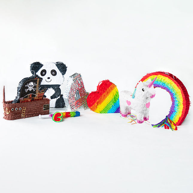 Regenboog Pinata Hart 37cm