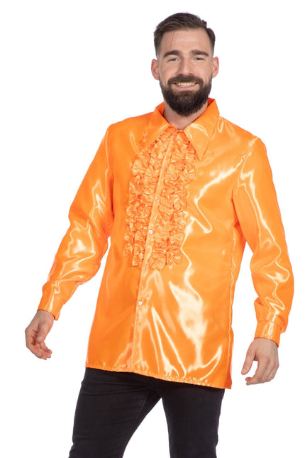 Disco Blouse Ruches Oranje