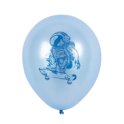 Space Party Ballonnen Dubbelzijdig 25cm 6st