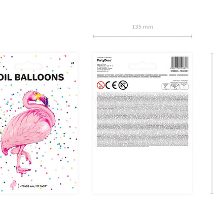 Helium Ballon Flamingo Leeg 95cm