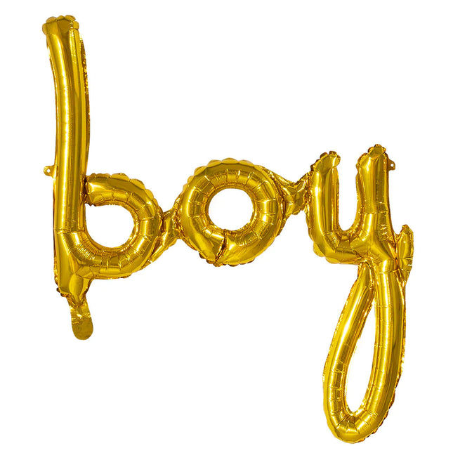 Geboorte Letter Ballon Goud Jongen Boy 60cm