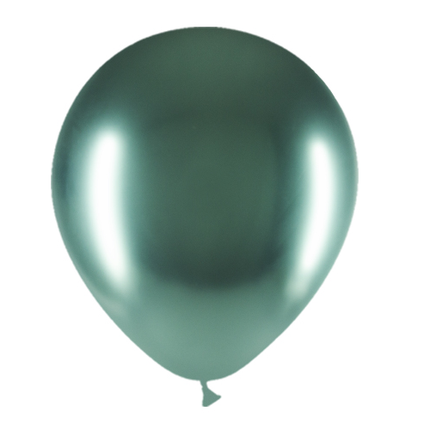 Groene Ballonnen Chroom 30cm 10st