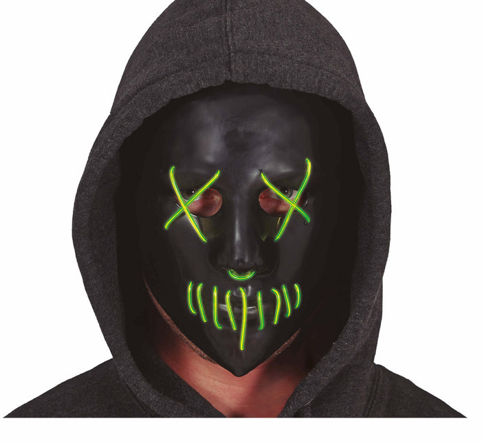 Groen Zwarte Halloween Masker Met Licht