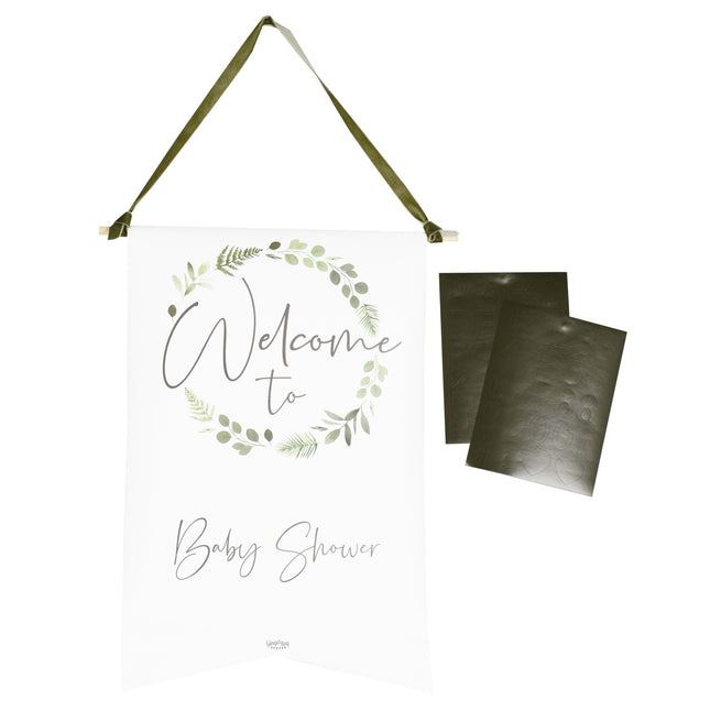 Hangdecoratie Bord Babyshower 40cm