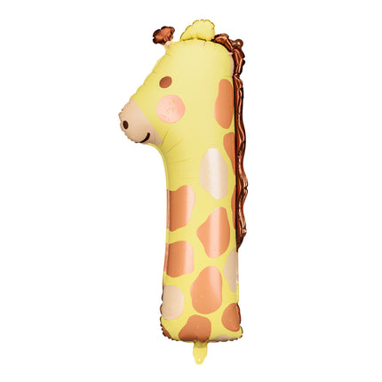 Helium Ballon 1 Jaar Giraffe Leeg 82cm