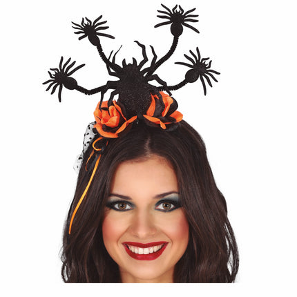 Halloween Haarband Spinnen En Bloemen