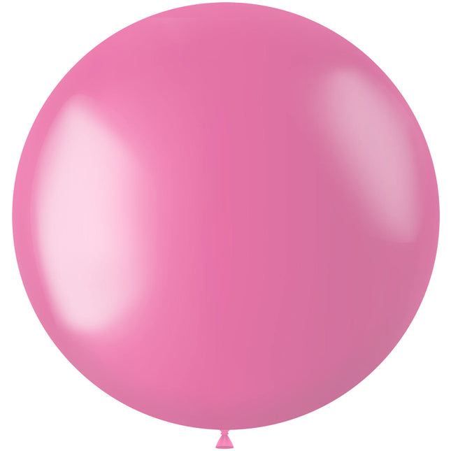 Roze Ballon Metallic Bubblegum Pink 80cm