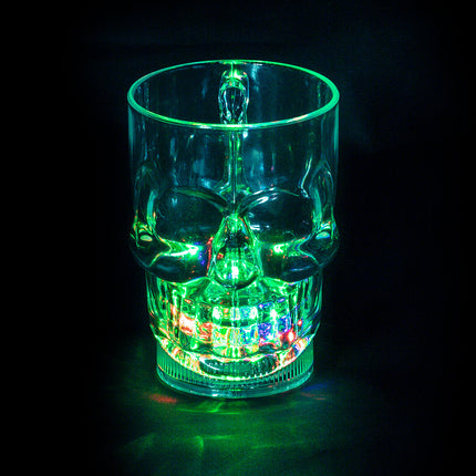 Halloween Oplichtend Glas Schedel 400ml