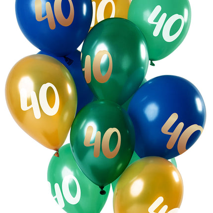 Ballonnen 40 Jaar Mix 30cm 12st