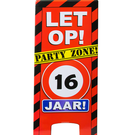 Warning Sign 16 Jaar 62,5cm