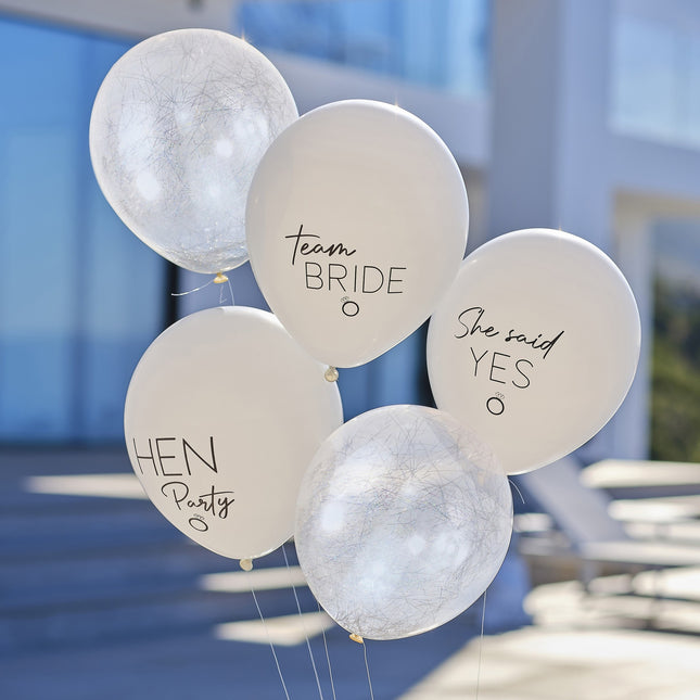 Bruiloft Ballonnen Team Bride 30cm 5st