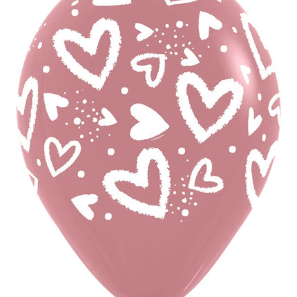 Ballonnen Bright Hearts Mix 30cm 25st