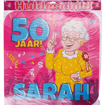 Sarah Deurbord 50 Jaar Cartoon 50cm