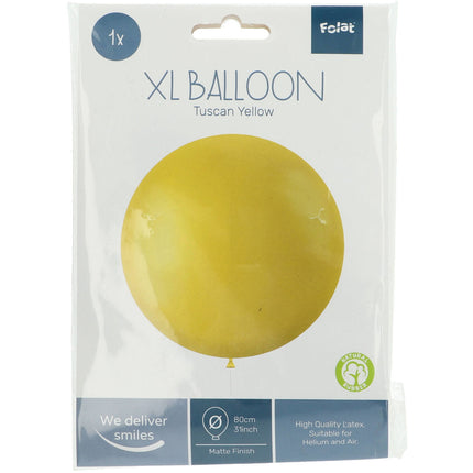 Gele Ballon Tuscan Yellow 80cm