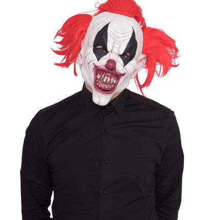 Halloween Clown Masker Rood Haar