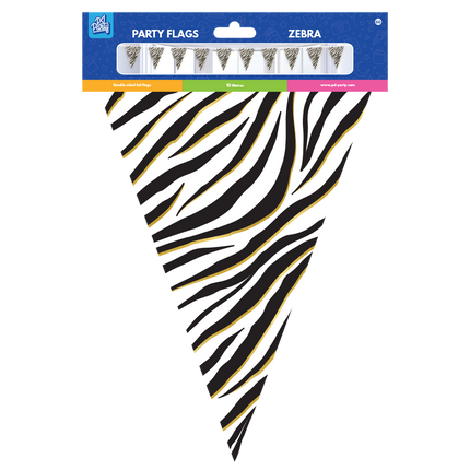 Zwart Witte Slinger Zebra Print 10m