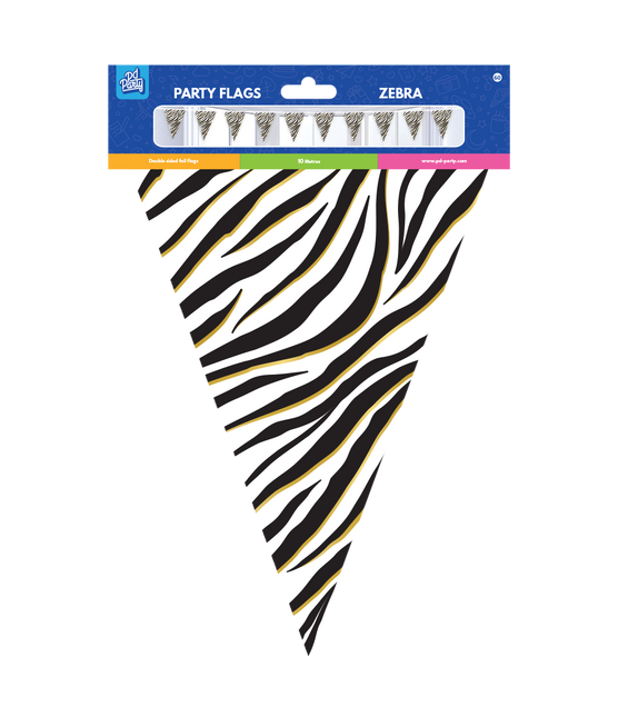 Zwart Witte Slinger Zebra Print 10m