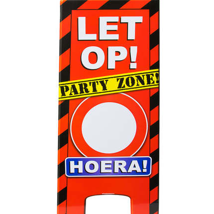 Warning Sign Hoera Personaliseerbaar 62,5cm