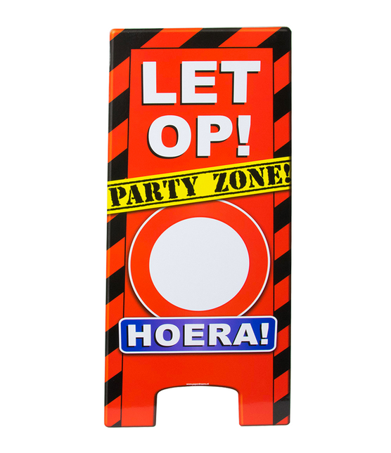 Warning Sign Hoera Personaliseerbaar 62,5cm