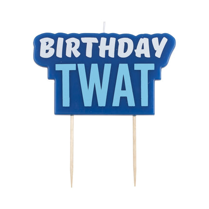 Blauw Kaars Birthday Twat 5,8cm