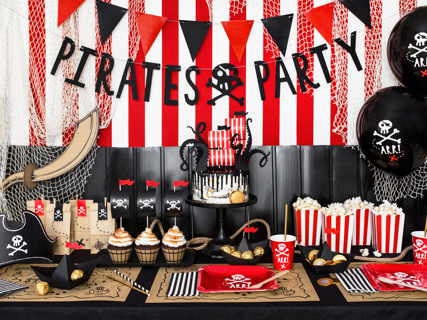 Piraten Slinger Pirates Party Zwart 1m