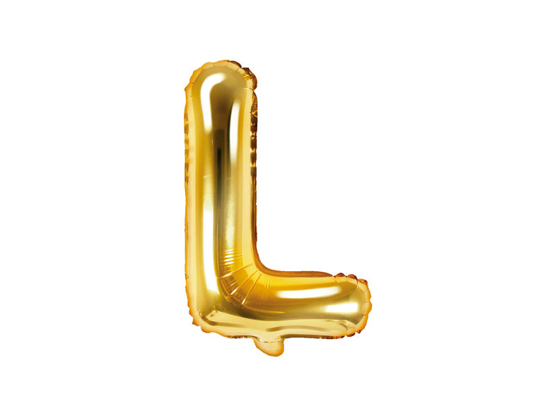 Folie Ballon Letter L Goud Leeg 35cm