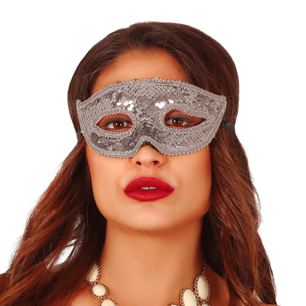 Zilver Masker Pailletten