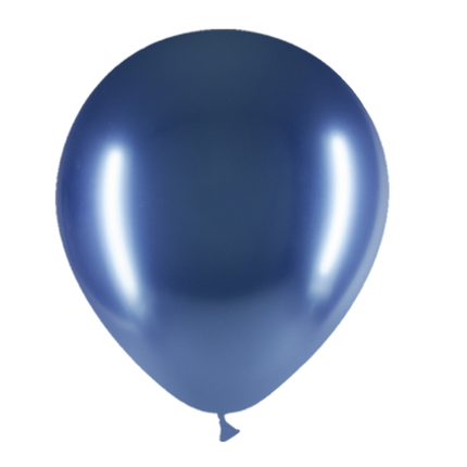 Blauwe Ballonnen Chroom 30cm 50st