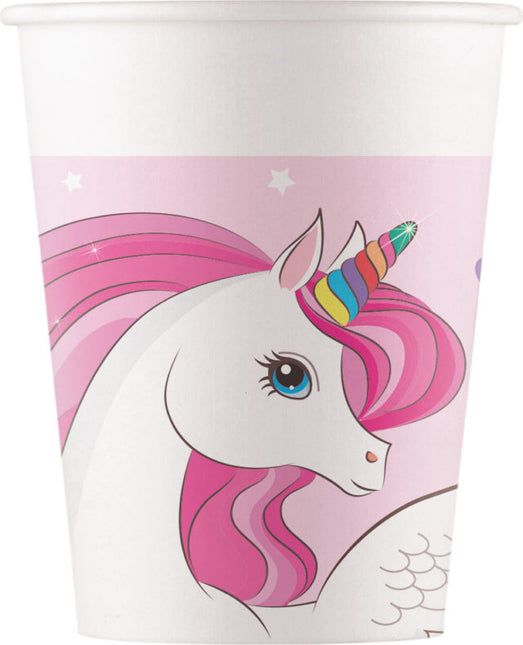 Unicorn Bekers Regenboog 8st