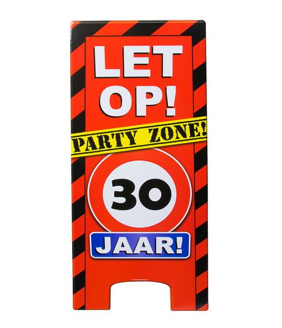 Warning Sign 30 Jaar 62,5cm