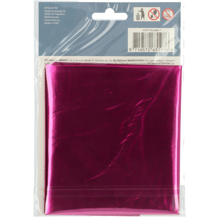 Folie Ballon Cijfer 7 Fuchsia Metallic XL 86cm leeg