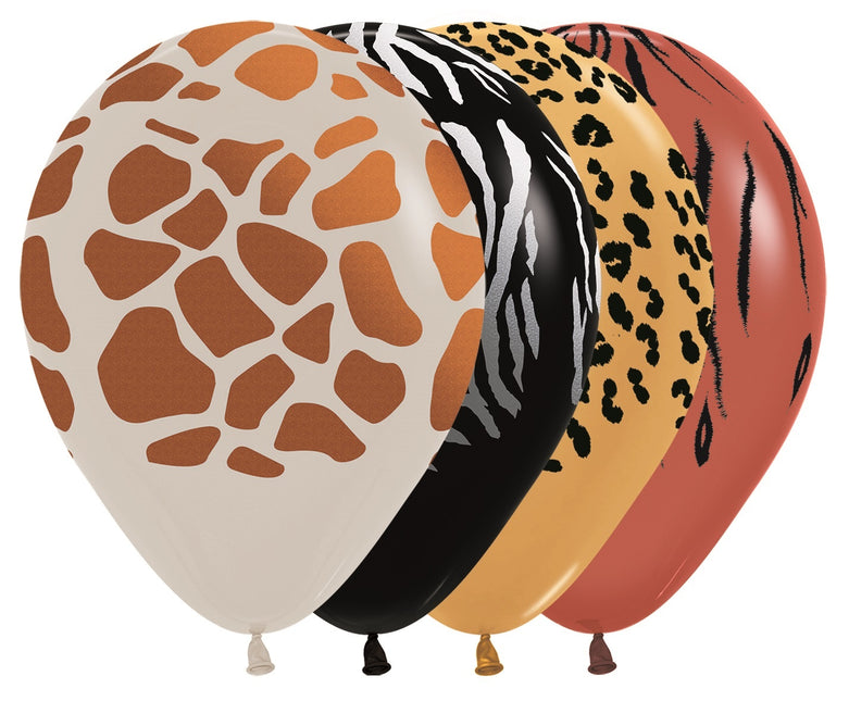 Ballonnen Animal Print Metallic Ink 30cm 25st