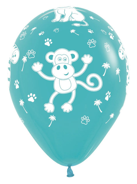 Ballonnen Jungle Animals Fashion Mix 30cm 25st