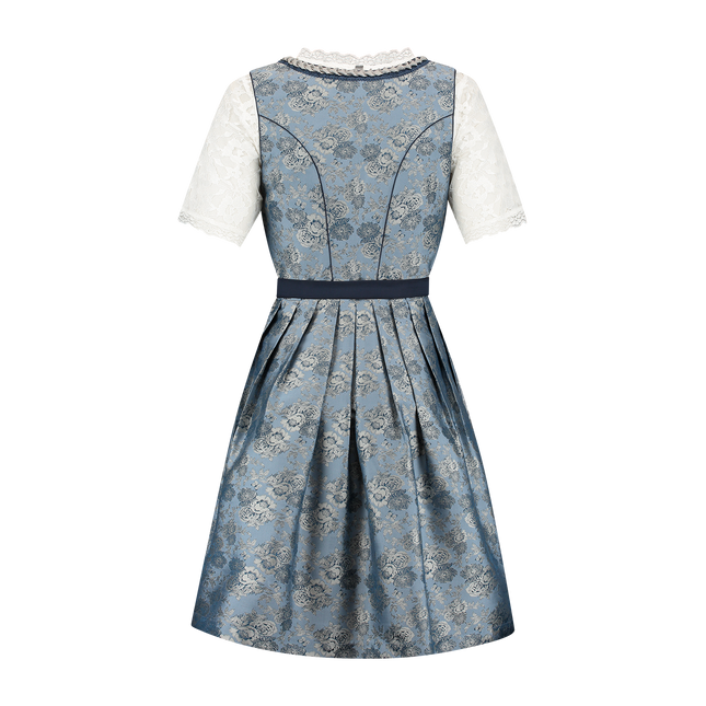 Blauw Zilveren Dirndl Jurk Oktoberfest Dames 2 Delig