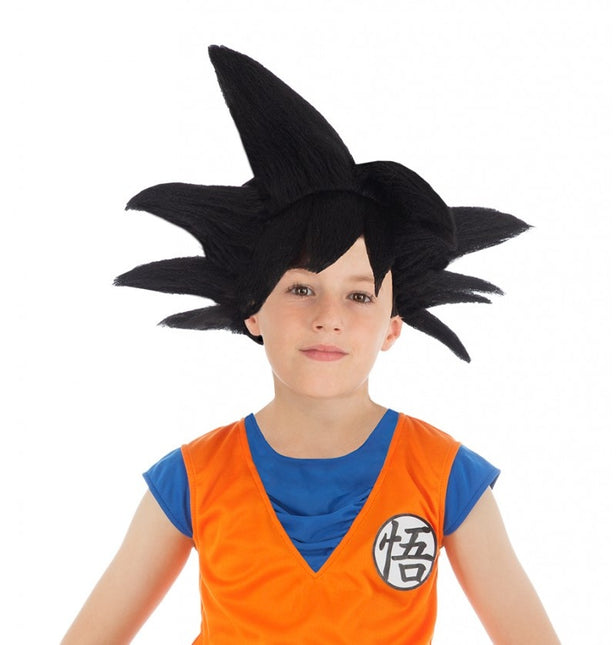 Goku Saiyan Pruik Kind Zwart Kind Dragon Ball Z