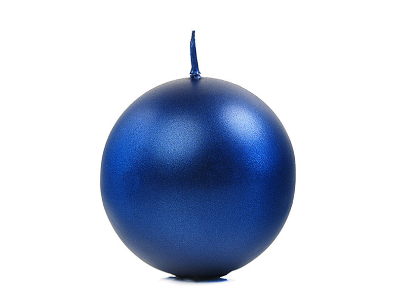 Bolkaarsen Blauw Metallic 6cm 10st