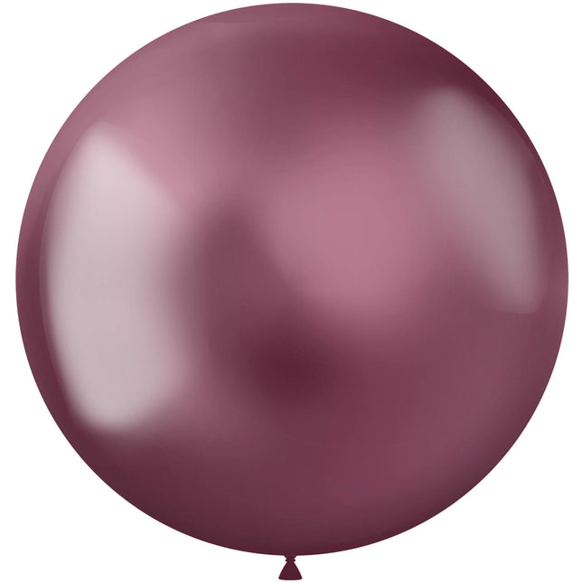 Roze Ballonnen Chroom 48cm 5st